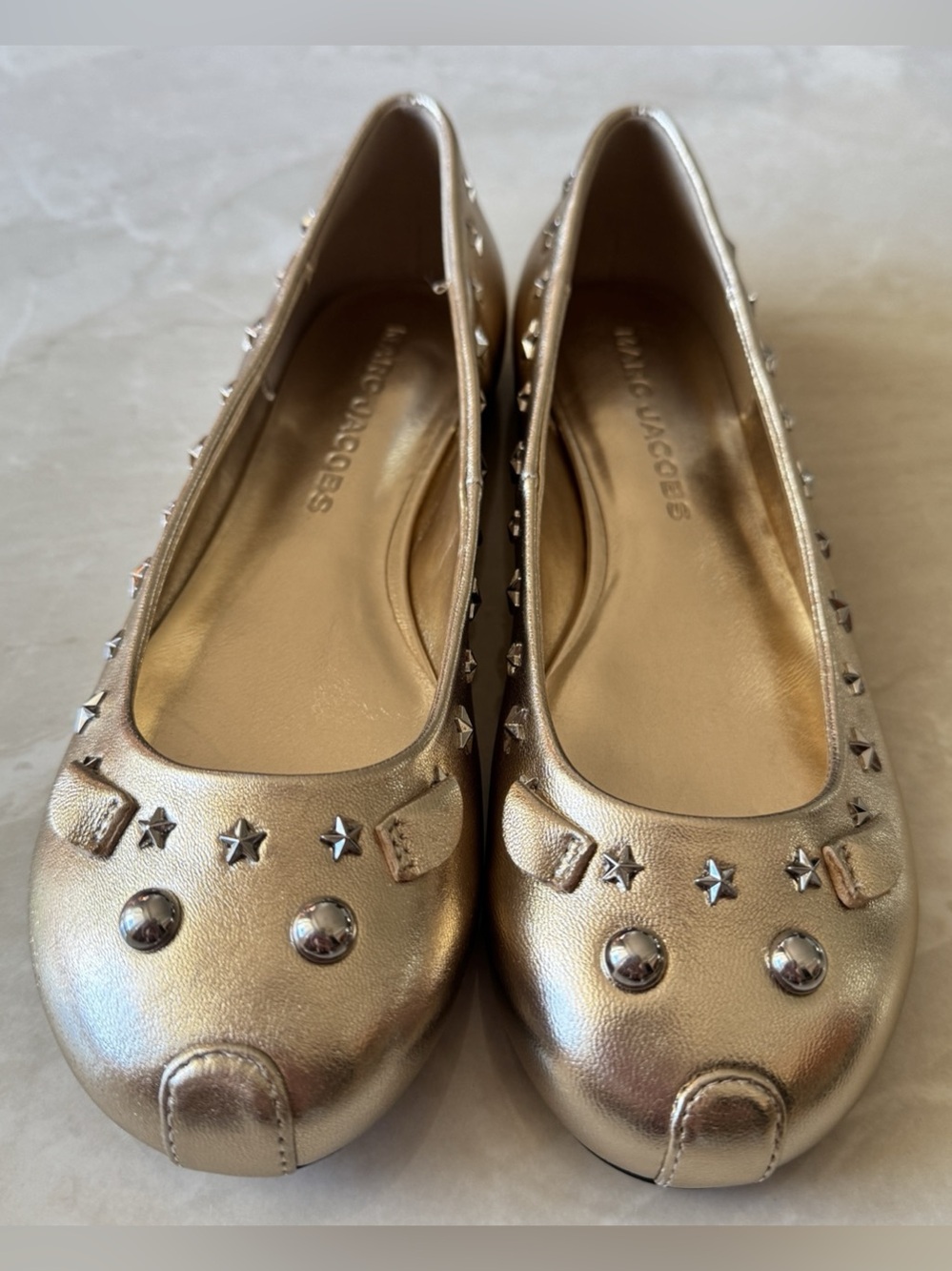 Marc Jacobs Mouse Ballet Flat Gold Size 36